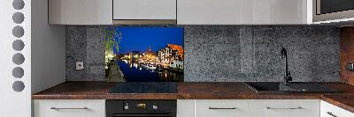 Spatscherm keuken Bydgoszcz 's nachts