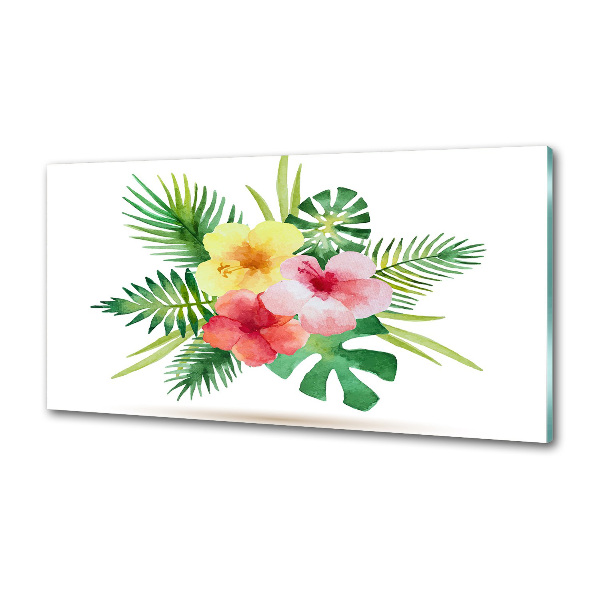 Keuken achterwand Hawaiiaanse bloemen