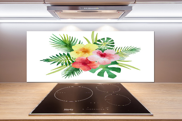 Keuken achterwand Hawaiiaanse bloemen