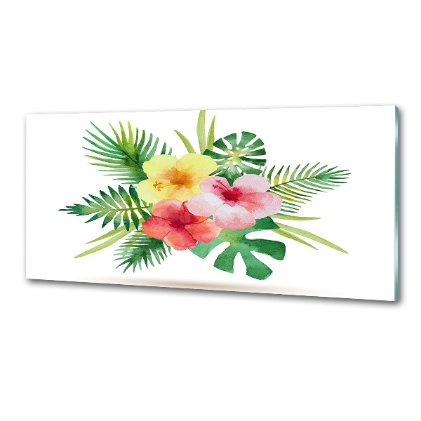 Keuken achterwand Hawaiiaanse bloemen