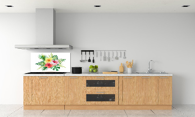 Keuken achterwand Hawaiiaanse bloemen