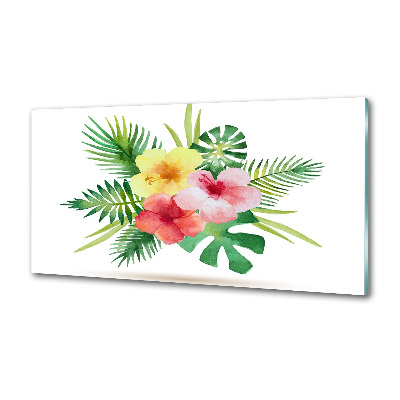 Keuken achterwand Hawaiiaanse bloemen