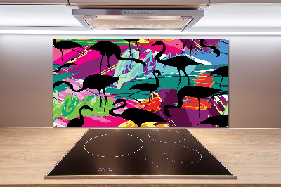 Keuken achterwand Flamingo's
