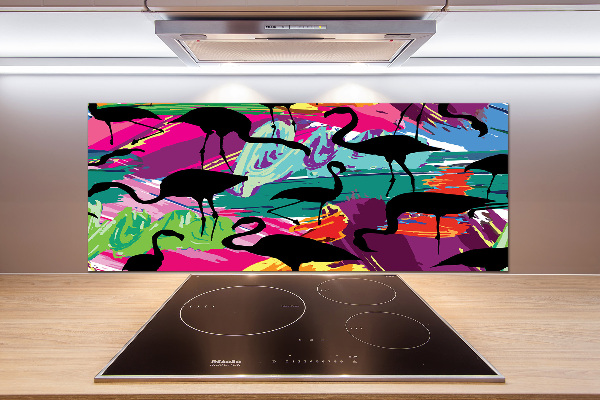 Keuken achterwand Flamingo's