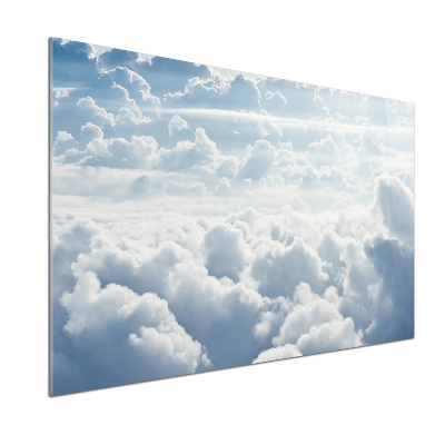 Glazen achterwand keuken Wolken vanuit vogelperspectief