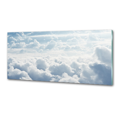 Glazen achterwand keuken Wolken vanuit vogelperspectief