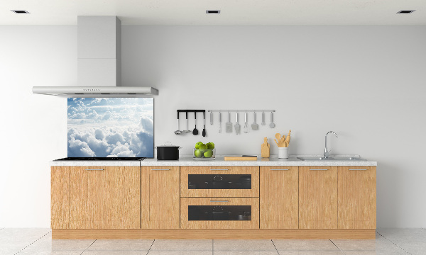 Glazen achterwand keuken Wolken vanuit vogelperspectief
