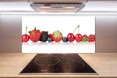 Spatscherm keuken Fruit op een rij