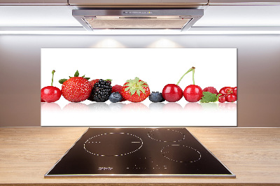 Spatscherm keuken Fruit op een rij