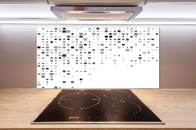 Spatscherm keuken Abstracte vierkanten