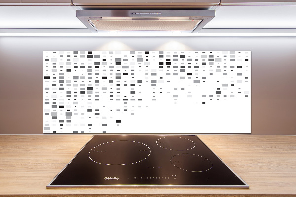 Spatscherm keuken Abstracte vierkanten