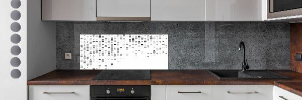 Spatscherm keuken Abstracte vierkanten