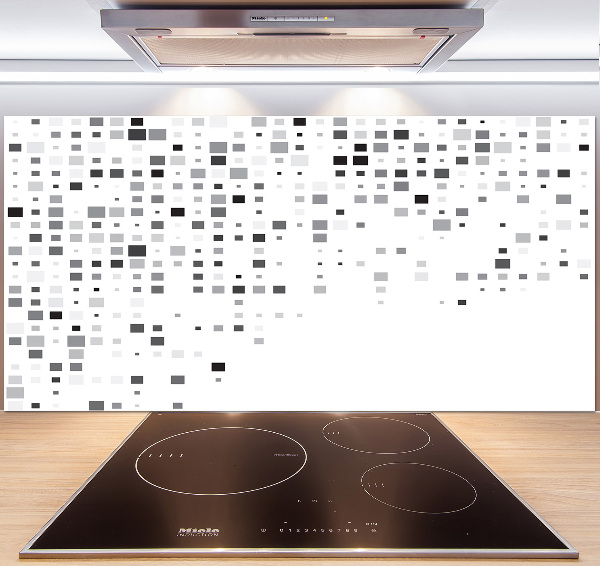 Spatscherm keuken Abstracte vierkanten