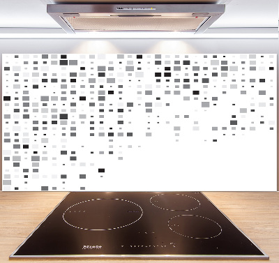 Spatscherm keuken Abstracte vierkanten