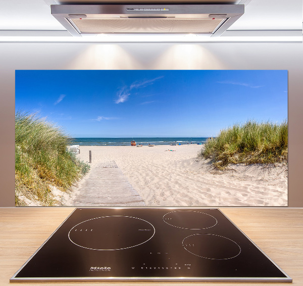 Spatscherm keuken duinen aan zee