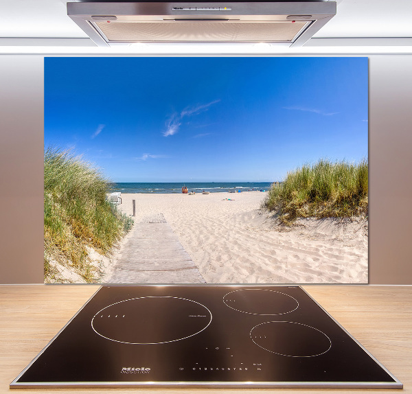 Spatscherm keuken duinen aan zee