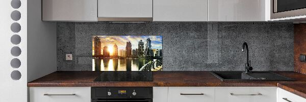 Glazen achterwand keuken Zonsondergang in Dubai