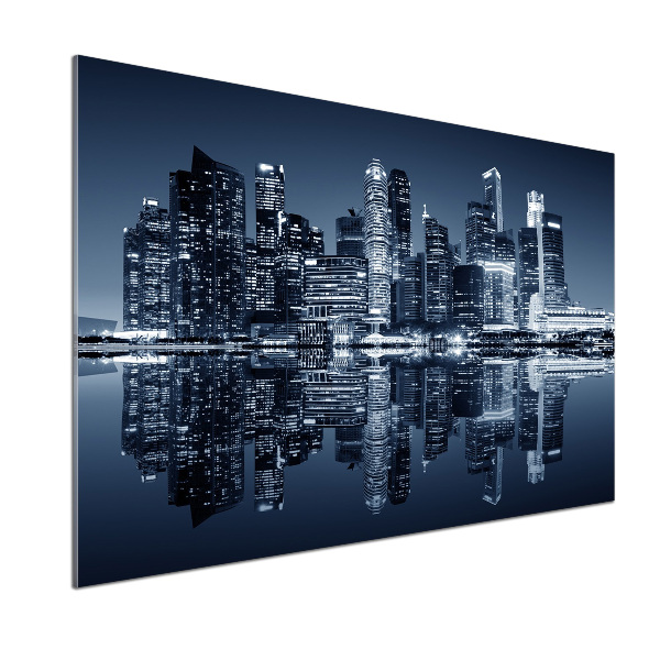 Achterwand keuken Singapore bij nacht