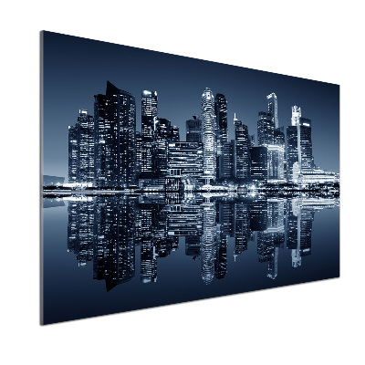 Achterwand keuken Singapore bij nacht