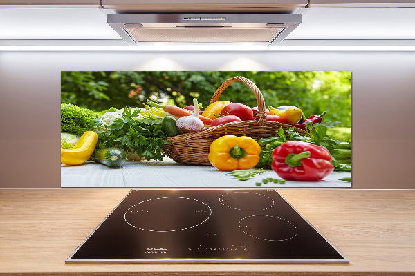 Achterwand keuken Mand met groenten