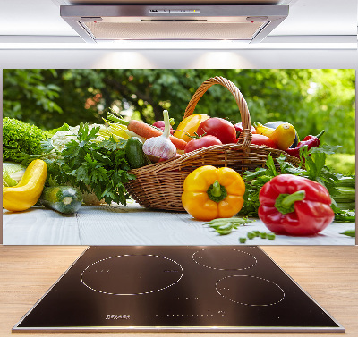 Achterwand keuken Mand met groenten