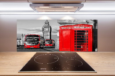 Spatscherm keuken Rode bussen