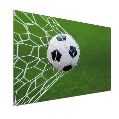 Keuken achterwand De bal ligt in het doel.