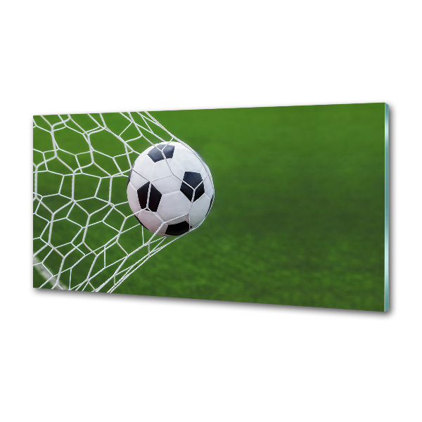 Keuken achterwand De bal ligt in het doel.