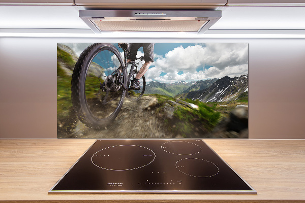 Glazen achterwand keuken Mountainbiken