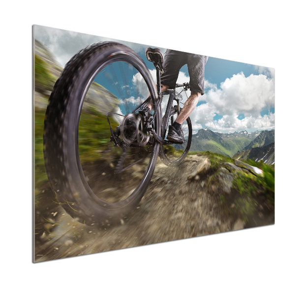 Glazen achterwand keuken Mountainbiken