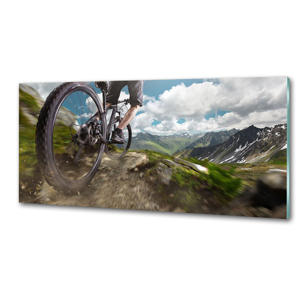 Glazen achterwand keuken Mountainbiken