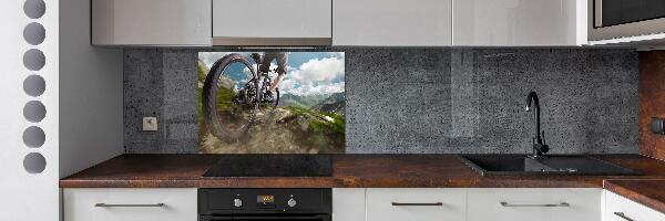 Glazen achterwand keuken Mountainbiken