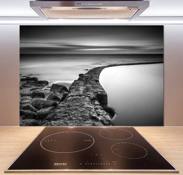 Achterwand keuken Rotsachtig strand