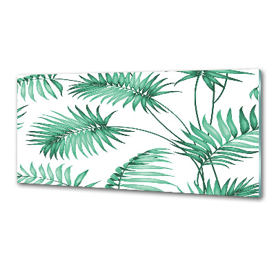 Glazen achterwand keuken Tropische bladeren