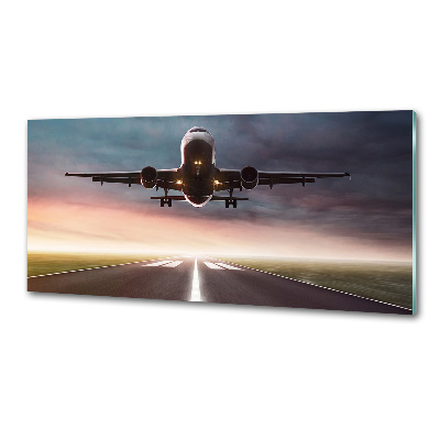 Spatplaat keuken Een vliegtuig dat opstijgt