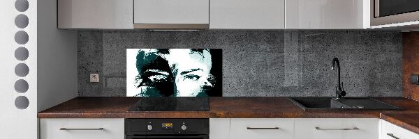 Spatscherm keuken Abstracte vrouw