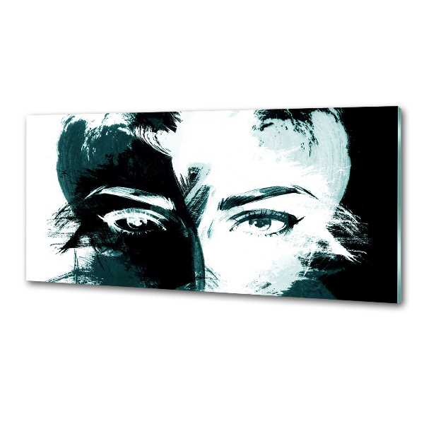 Spatscherm keuken Abstracte vrouw