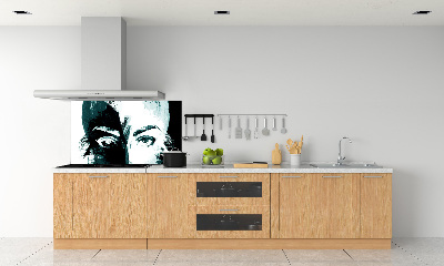 Spatscherm keuken Abstracte vrouw