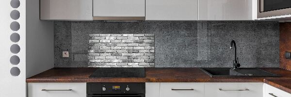 Glazen achterwand keuken Bakstenen muur