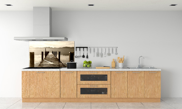 Achterwand keuken Houten steiger