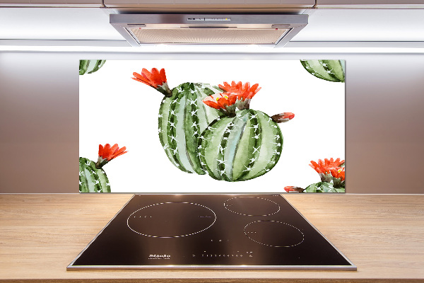 Spatplaat keuken Cactussen