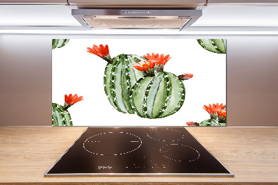 Spatplaat keuken Cactussen