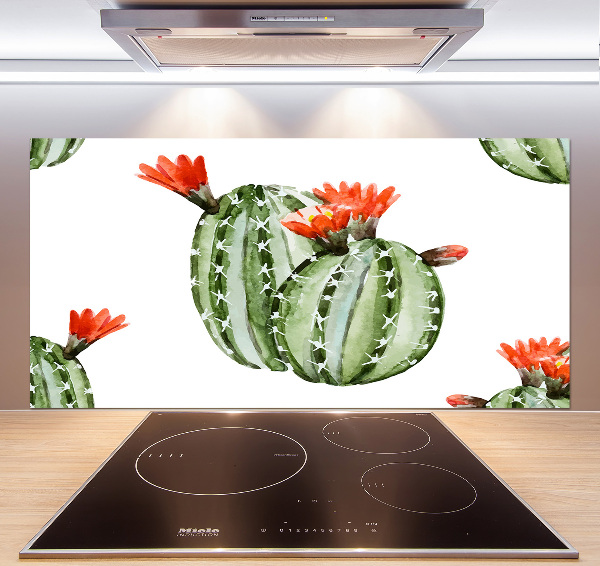 Spatplaat keuken Cactussen