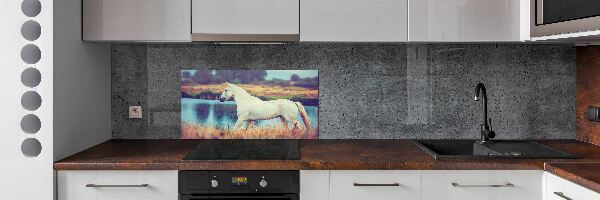 Keuken achterwand Wit Paardenmeer