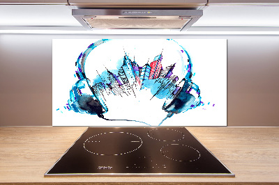 Spatscherm keuken Geluiden van de stad