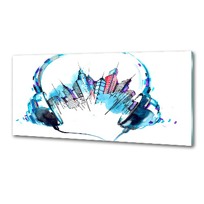 Spatscherm keuken Geluiden van de stad