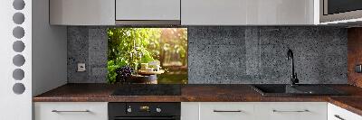 Glazen achterwand keuken Wijn en hapjes