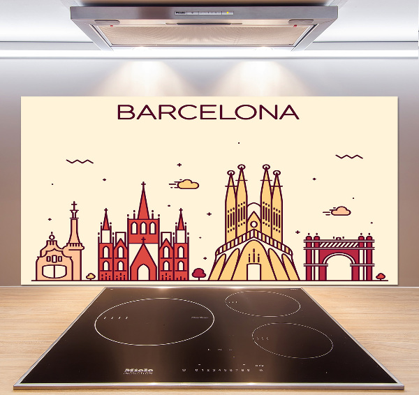 Spatscherm keuken De inscriptie Barcelona