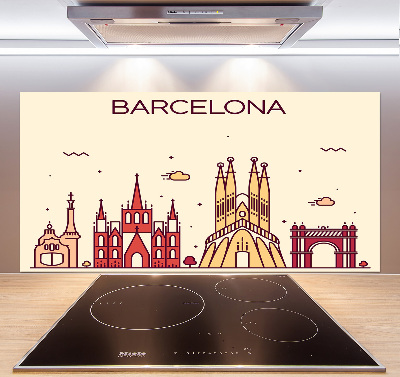 Spatscherm keuken De inscriptie Barcelona