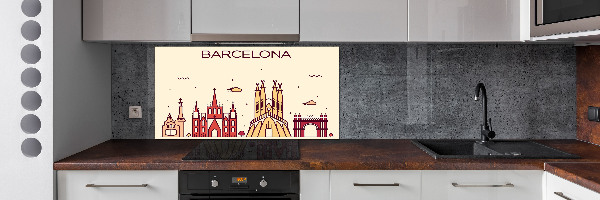 Spatscherm keuken De inscriptie Barcelona